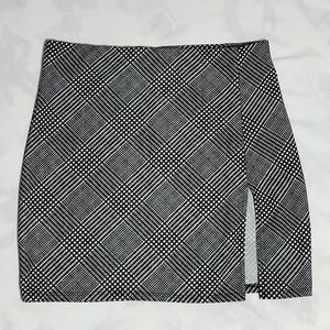 Better Be Monochrome Plaid Mini Skirt